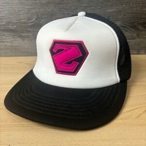 Zorbaz Hat Cap Snap Back Womens Black Pink Logo Trucker Minnesota